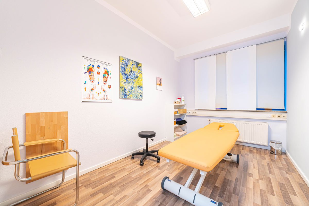 Physiotherapieraum der Physiotherapie Praxis in Magdeburg Sudenburg
